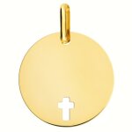 Orféva médaille croix ajourée - or jaune 9k Orféva médaille croix ajourée - or jaune 9k