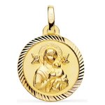 Orfva mdaille notre - dame du perptuel secours or jaune 9k