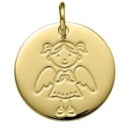 Orfva mdaille demoiselle ange (or jaune 9k)