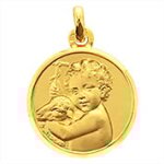 Orfva mdaille enfant jsus en plaqu or