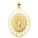 Orfva mdaille miraculeuse entourage amour or jaune