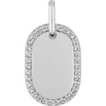 Orfva mdaille ovale oxydes argent
