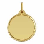 Orfva mdaille ronde au bord tourn (or jaune)