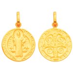 Orfva mdaille saint benot rversible (or jaune)