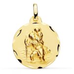 Orfva mdaille saint - christophe cisel (or jaune 9k)