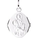Orfva mdaille saint - christophe losange or blanc 9k