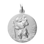 Orfva mdaille saint christophe or blanc