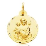Orf�va m�daille saint - joseph or jaune 9k