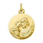 Orf�va m�daille saint joseph protecteur or jaune 9k