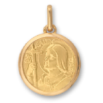 Orféva médaille sainte jeanne d'arc en or jaune 9k Orféva médaille sainte jeanne d'arc en or jaune 9k