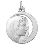 Orf�va m�daille de la vierge ajour�e en argent