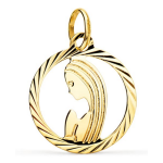 Orfva mdaille vierge ajoure (or jaune 9k)