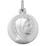 Orf�va m�daille vierge aur�ole arabesque en argent
