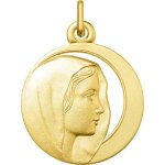 Orf�va m�daille vierge aur�ol�e ovale (or jaune 9k)