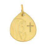 Orfva mdaille vierge croix ajoure (or jaune 9k)