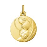 Orfva mdaille vierge  l'enfant dans l'apaisement en or jaune