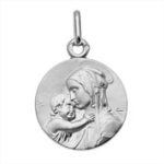 Orfva mdaille vierge  l'enfant de botticelli (argent)