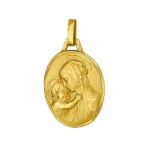 Orfva mdaille vierge  l'enfant de botticelli ovale en or jaune