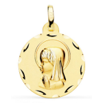 Orf�va m�daille vierge enfant or jaune 9k