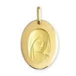 Orf�va m�daille vierge intaill�e ovale