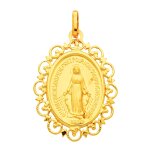 Orfva mdaille vierge miraculeuse arabesque creuse (or jaune)