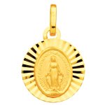 Orfva mdaille vierge miraculeuse ensoleille (or jaune)