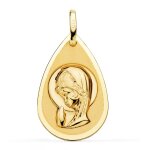 Orfva mdaille vierge en prire goutte (or jaune 9k)