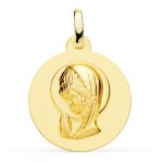 Orf�va m�daille vierge en pri�re (or jaune 9k)