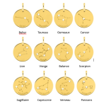 Orfva mdaille zodiaques constellations ajoures or jaune