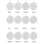 Orfva mdaille zodiaque constellations argent
