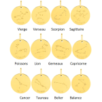 Orfva mdaille zodiaques constellations plaqu or