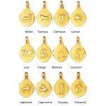 Orfva mdaille zodiaques losange or jaune 9k