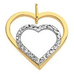 Orféva pendentif 2 coeurs ajourés Orféva pendentif 2 coeurs ajourés