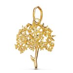 Orfva pendentif arbre de vie en fleurs or jaune