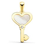 Orfva pendentif cl nacre en or jaune