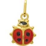 Orfva pendentif coccinelle rouge (or jaune 9k)