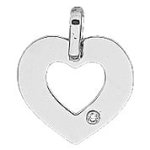 Orfva pendentif coeur ajour avec diamant
