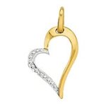 Orfva pendentif coeur deux ors avec diamant
