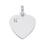 Orfva pendentif coeur et diamant (or blanc)