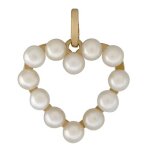 Orfva pendentif coeur perles d'eau douce - or jaune