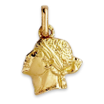 Orfva pendentif corse tte de maure en or jaune 9k