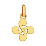 Orfva pendentif croix basque fil plat