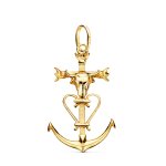 Orfva pendentif croix camarguaise en or jaune