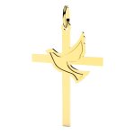 Orfva pendentif croix et colombe or jaune