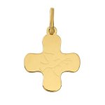 Orfva pendentif croix colombe au rameau (or jaune)