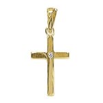 Orfva pendentif la croix au diamant (or jaune)