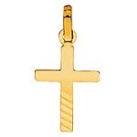 Orf�va pendentif croix diamant�e stri�e