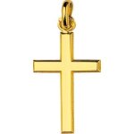 Orfva pendentif croix fil carr en plaqu or