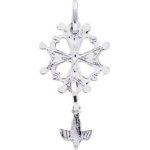 Orféva pendentif croix huguenote (or blanc) Orféva pendentif croix huguenote (or blanc)