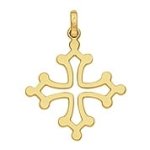 Orfva pendentif croix du languedoc fil plat